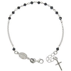 Różaniec srebrny - bransoletka różańcowa na rękę, dziesiątek, 3,0-3,4 g, srebro pr. 925 BRS37