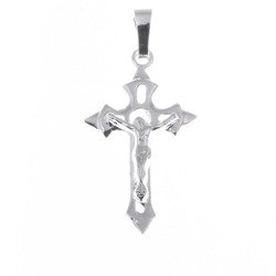 Krzyżyk srebrny z wizerunkiem Jezusa MO057