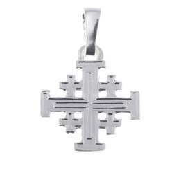 Krzyżyk srebrny Jerozolimski MO126