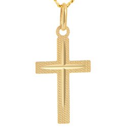 Złoty krzyżyk pr. 585 Krzyżyk płaski ZK042