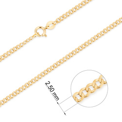 Złoty Łańcuszek pr. 585 Pancerka szer. 2,5 mm ZL019