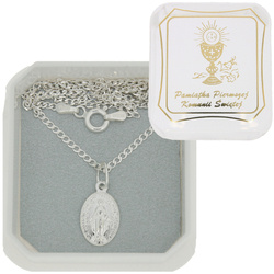 Zestaw medalik Matka Boża Niepokalana Cudowny medalik łańcuszek pudełko ML001/L40GRF6/P22