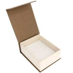 Pudełko na biżuterię eleganckie brąz/ecru BA-6/BR