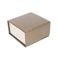 Pudełko eleganckie na pierścionek lub zestaw brąz/ecru BA-3/BR