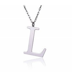 Naszyjnik celebrytka literka L 3,0 cm srebro rodowane pr 925 CELL3CM