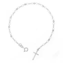 Różaniec srebrny - bransoletka na rękę, dziesiątek, 1,8-2,2 g, srebro pr. 925 BRP44