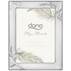 Ramka srebrna pamiątka ślubu rocznicy obrączki DS245