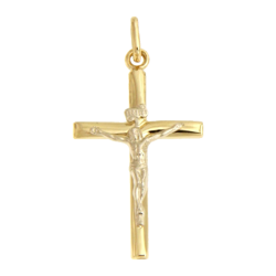 Złoty krzyżyk pr. 585 z wizerunkiem Jezusa ZK069