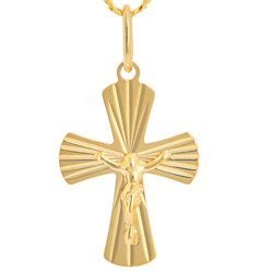Złoty krzyżyk pr. 585 Krzyżyk z Jezusem ZK051