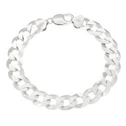 Bransoletka srebrna pr. 925 bransoleta męska PANCERKA 12 mm SBM01