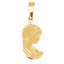 Medalik srebrny pozłacany - Matka Boska MM061ORO