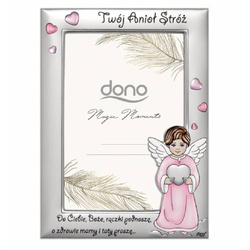 Ramka srebrna Anioł Stróż DS100CR