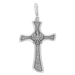 Krzyżyk srebrny z Orłem patriotyczny Bóg Honor Ojczyzna srebro pr. 925 SK003