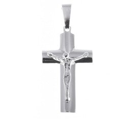 Krzyżyk srebrny z wizerunkiem Jezusa MO030
