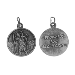 Medalik srebrny - Święty Krzysztof ML004