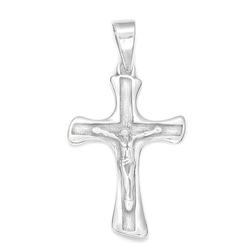 Krzyżyk srebrny z wizerunkiem Jezusa MO153