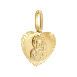 Złoty medalik pr. 585 Matka Boska Częstochowska serce ZM115