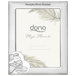 Ramka srebrna Pamiątka Chrztu Świętego DS248