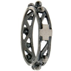 Różaniec srebrny obrączka na palec ażurowa, rozmiary 8-31  Srebro pr. 925 RPM09