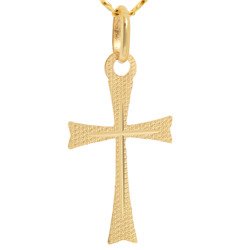 Złoty krzyżyk pr. 585 Krzyżyk płaski ZK041