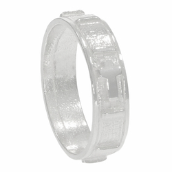 Różaniec srebrny na palec obrączka różańcowa, srebro pr. 925 RPM07