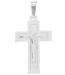 Krzyżyk srebrny z wizerunkiem Jezusa MO140