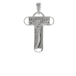Krzyżyk srebrny z wizerunkiem Jezusa  MO098