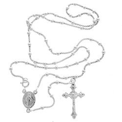 Różaniec srebrny - 5 dziesiątek na szyję 8,1-8,5g, srebro pr. 925 RC002