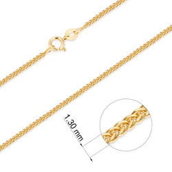 Złoty Łańcuszek pr. 585 Lisi Ogon szer. 1,3 mm ZL023