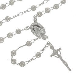 Różaniec srebrny - 5 dziesiątek 14,0-14,4 g, srebro pr. 925 RC015