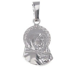 Medalik srebrny - Matka Boska Wędrowna (Cygańska) MM063