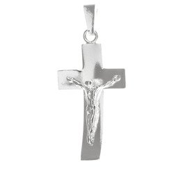 Krzyżyk srebrny z wizerunkiem Jezusa MO092