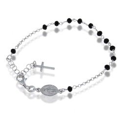 Różaniec srebrny - bransoletka różańcowa na rękę, dziesiątek, 3,0-3,4 g, srebro pr. 925 BRS14