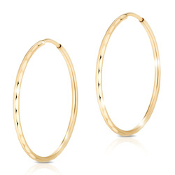 Złote kolczyki pr. 585 diamentowane koła kółka średnica 58 mm ZA108