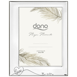 Ramka srebrna Love serduszka DS108