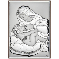 Obrazek Srebrny Matka Boska Karmiąca DS50