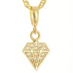 Złota przywieszka pr. 585 diament cyrkonie ZP042