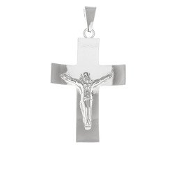 Krzyżyk srebrny z wizerunkiem Jezusa MO121