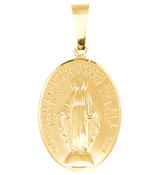Złoty medalik pr. 585 Cudowny medalik Matki Bożej Niepokalanej ZM303