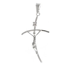 Krzyżyk srebrny z wizerunkiem Jezusa MO083