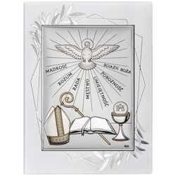 Obrazek srebrny pamiątka Bierzmowania DS47FOC