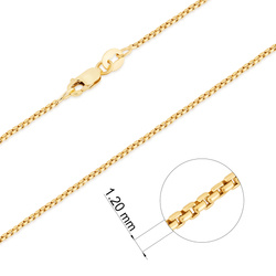 Złoty Łańcuszek pr. 585 Ankier szer. 1,2 mm ZL012