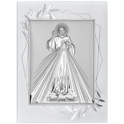 Obrazek srebrny Jezus Miłosierny DS34FO