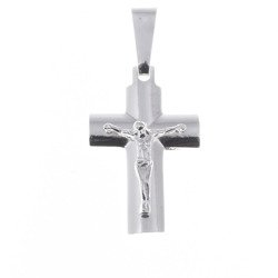 Krzyżyk srebrny z wizerunkiem Jezusa MO078