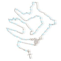 Różaniec srebrny - 5 dziesiątek na szyję 7,4-7,8 g, srebro pr. 925 RC006