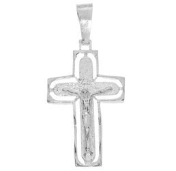 Krzyżyk srebrny z wizerunkiem Jezusa MO138