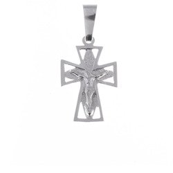Krzyżyk srebrny z wizerunkiem Jezusa MO079