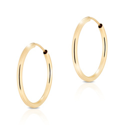 Złote kolczyki pr. 585 koła kółka średnie średnica 18,6 mm ZA096