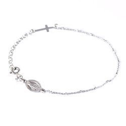 Różaniec srebrny - bransoletka na rękę, dziesiątka, 2 mm, srebro pr. 925 BRS34