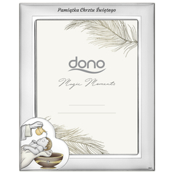 Ramka srebrna Pamiątka Chrztu Świętego DS248C